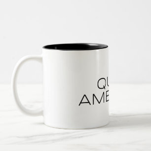 Quiet Ambition Black and White Accent  Two-Tone Coffee Mug