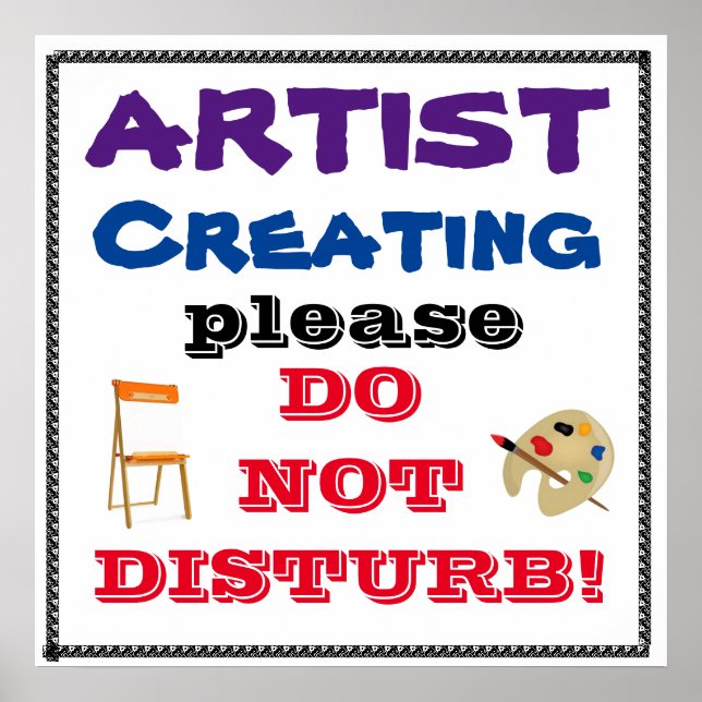 QUIET, ARTIST AT WORK poster (Front)