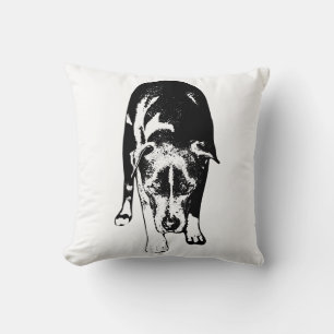 Quiet Authority in Ink Texture Throw Pillow