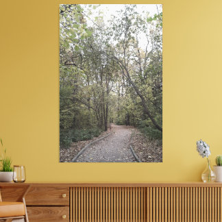 Quiet Autumn Forest Path – Scandinavian Edition Canvas Print