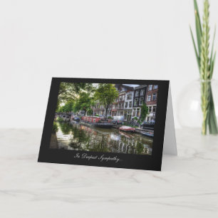 Quiet Canal Scene - In Deepest Sympathy Card