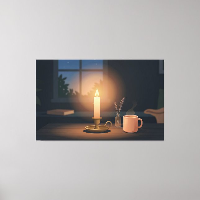 Quiet Candlelight Canvas Print (Front)
