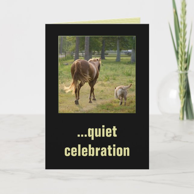 "... quiet celebration" CUSTOMIZABLE BIRTHDAY CARD (Front)