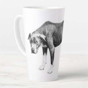 Quiet Check-In – Soft-Eyed Side Pose Latte Mug