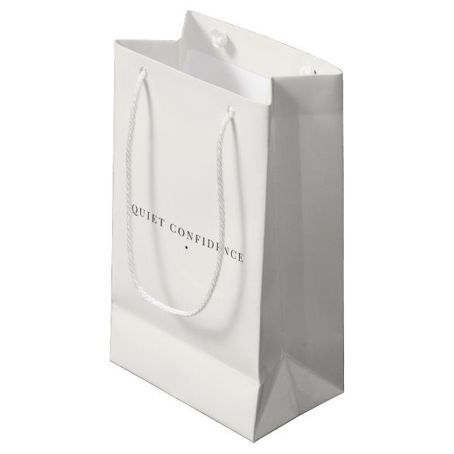 Quiet Confidence Minimalist Gift Bag  (Front Angled)