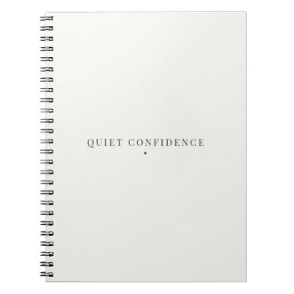 Quiet Confidence Minimalist Notebook Calm Neutral