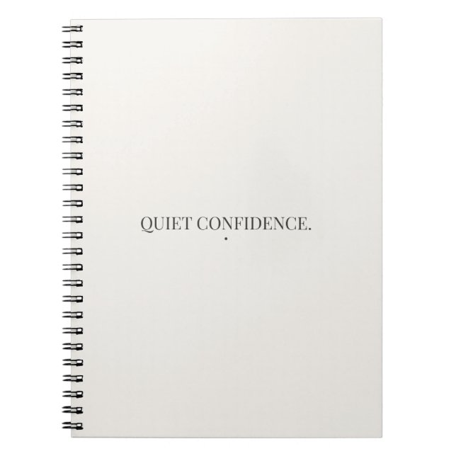 Quiet Confidence Notebook – Minimalist  (Front)