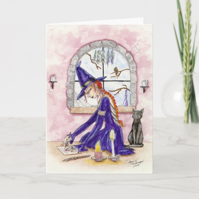 'Quiet Contemplation' Blank Greeting Card (Front)