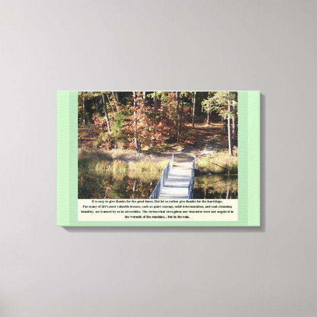 Quiet Courage Inspirational Canvas Print (Front)