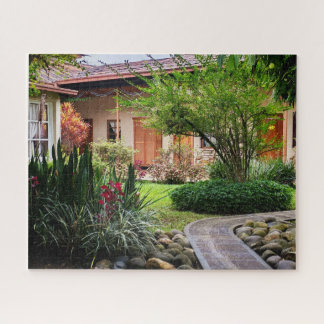Quiet Courtyard Garden in Cobán, Guatemala – Peace Jigsaw Puzzle
