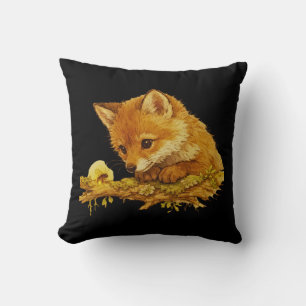 Quiet Curiosity Storybook Animal Accent Throw Pillow