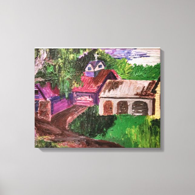 Quiet Day on a Farm in Vermont Canvas Print (Front)