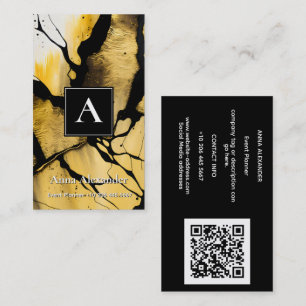 Quiet Emergence Modern Gold Abstract Design Business Card