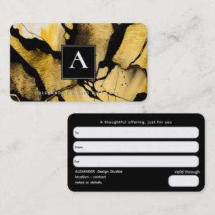 Quiet Emergence Modern Gold Abstract Design Business Card