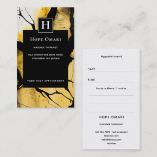 Quiet Emergence   Modern Gold Abstract Design Business Card