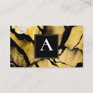 Quiet Emergence Modern Gold Abstract Design Business Card