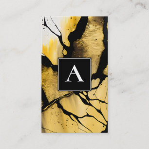 Quiet Emergence Modern Gold Abstract Design Business Card