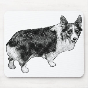 Quiet-Focus Corgi Spark Mouse Pad
