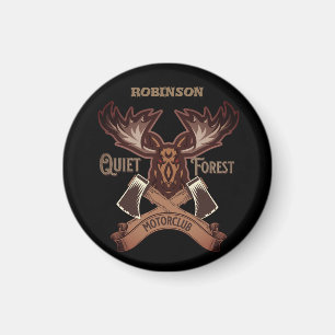 Quiet Forest Motorclub, Cool bike dad personalize  Magnet