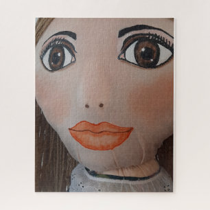 Quiet Gaze — Handcrafted Festival Figure in Flores Jigsaw Puzzle