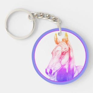 Quiet Gaze (rainbow) Keychain