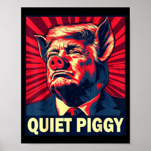 Quiet Ggy Funny Quiet Ggy Retro Vintage  Poster