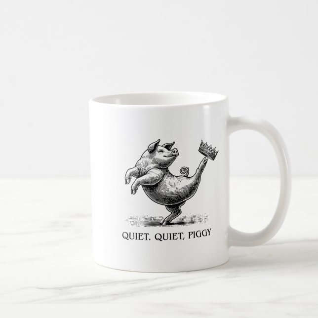 Quiet Ggy Meme Feminist Subtle Humor Protest Resis Coffee Mug (Right)