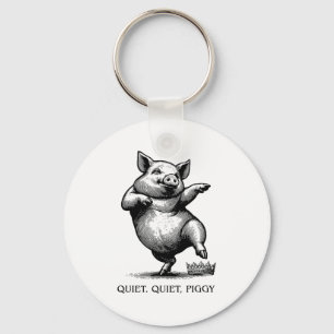 Quiet Ggy Meme Feminist Subtle Humor Protest Resis Keychain