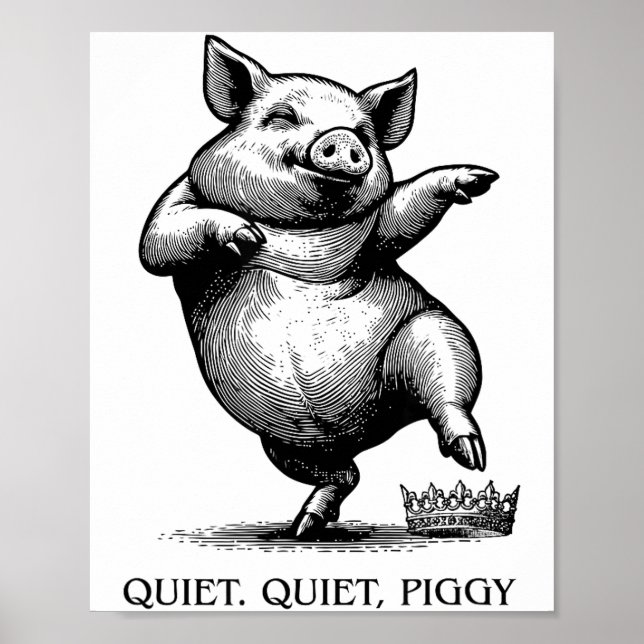 Quiet Ggy Meme Feminist Subtle Humor Protest Resis Poster (Front)