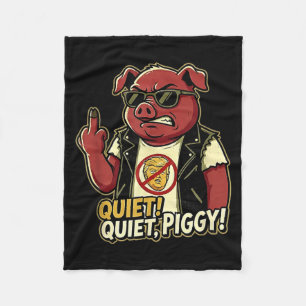 Quiet Ggy Sarcastic Litical Humor Funny Design Gif Fleece Blanket