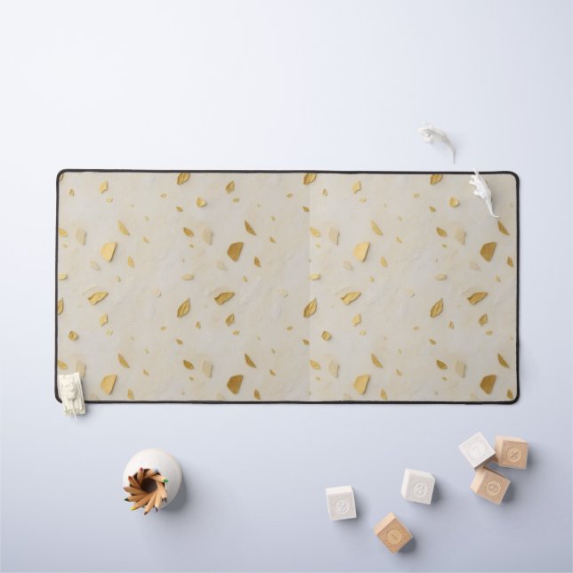 Quiet Gold — Subtle Luxury & Wedding Suite Desk Mat (Kids Table)