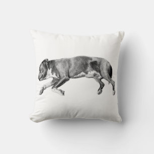 Quiet Grace – Slumbering Hound Portrait Throw Pillow