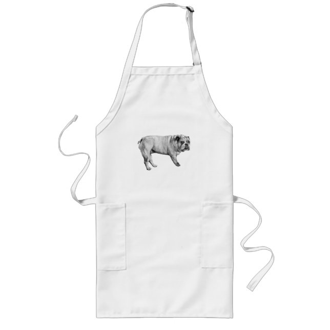 Quiet Kitchen Bulldog Apron (Front)