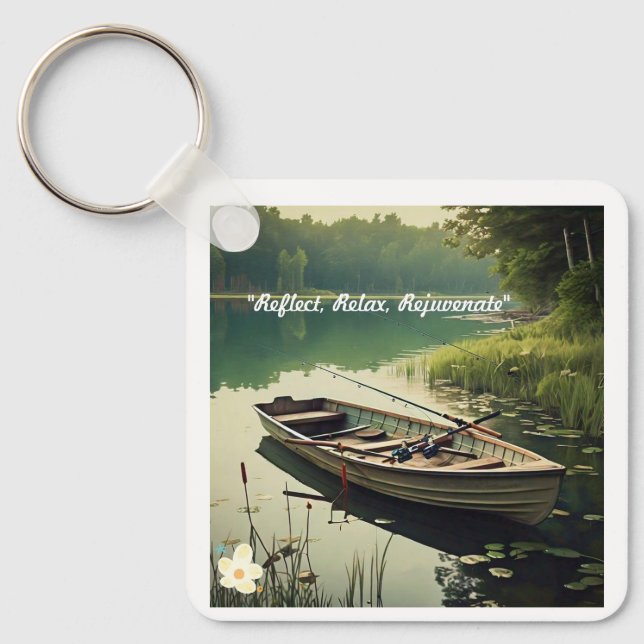 "Quiet Lake Serenity" Keychain (Front)