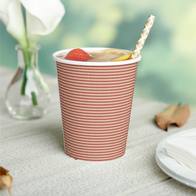 Quiet Luxury Designer Pattern Tote Bag Paper Cups (Insitu)