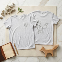 Quiet Luxury Line Art Fox Sage Green Kids Name