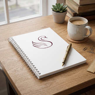 Quiet Luxury Minimalist Swan Hardcover Journal | A