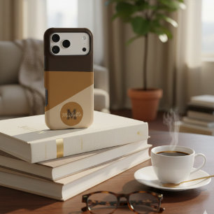 Quiet Luxury Mocha & Cream Abstract Geometric