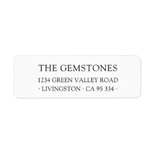 Quiet Luxury Timeless Black White Return Address
