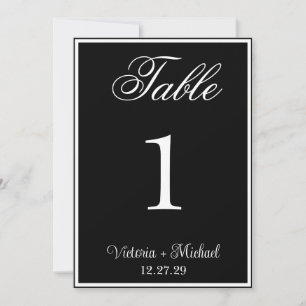Quiet Luxury Vintage Black Wedding Table Invitation