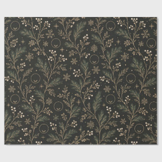 Quiet Luxury Winter Monogram Wrapping Paper