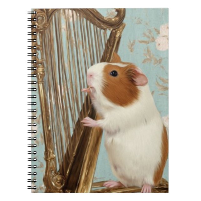 Quiet Melody – Elegant Guinea Pig Notebook (Front)