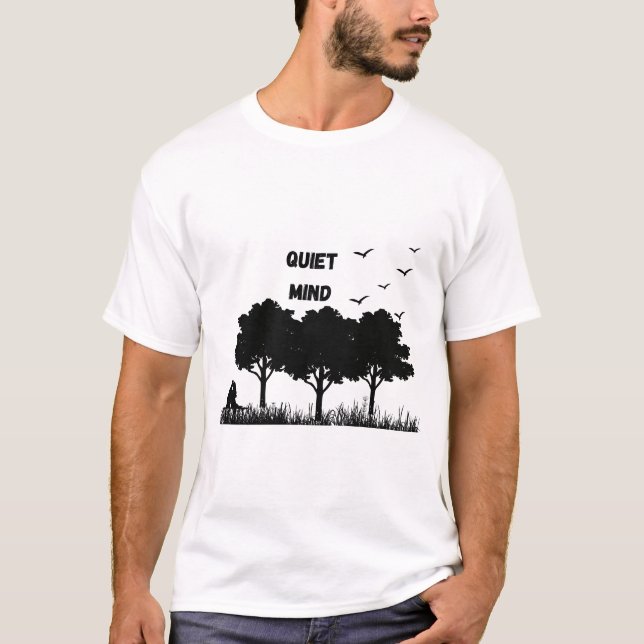 Quiet Mind T-Shirt – Forest Wellness for Overthink (Front)