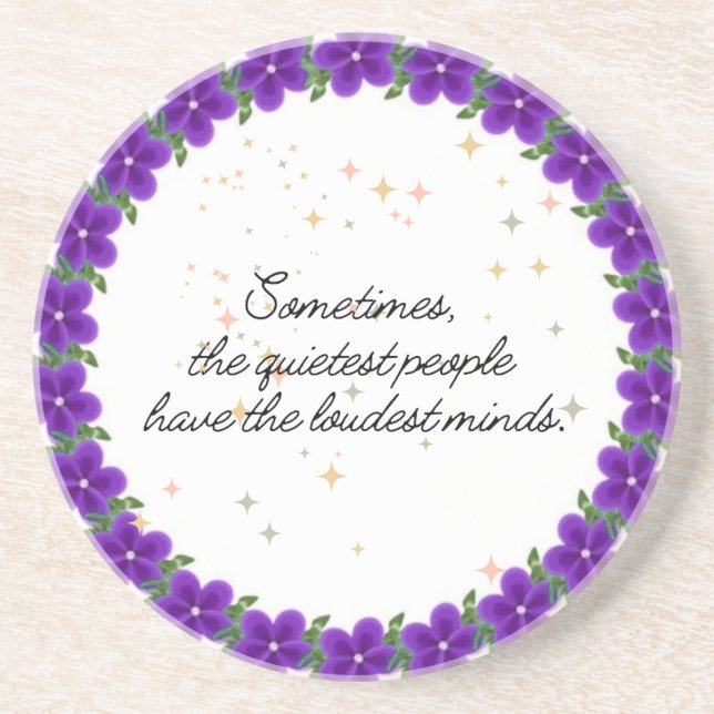 "Quiet Minds" Coaster (Front)