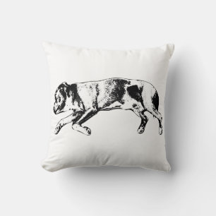 Quiet Moments – Artistic Dog Slumber Throw Pillow