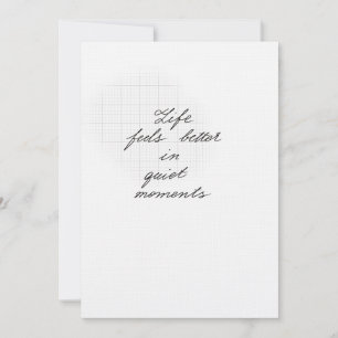 Quiet moments quote card
