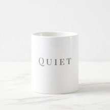 Quiet Mug – Minimal Typography Design