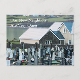 Quiet Neighbours Funny Change of Address Announcement Postcard