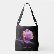 "Quiet Night Rose #2" -  Crossbody Bag