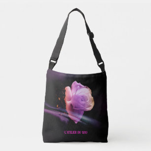 "Quiet Night Rose #2"  Crossbody Bag